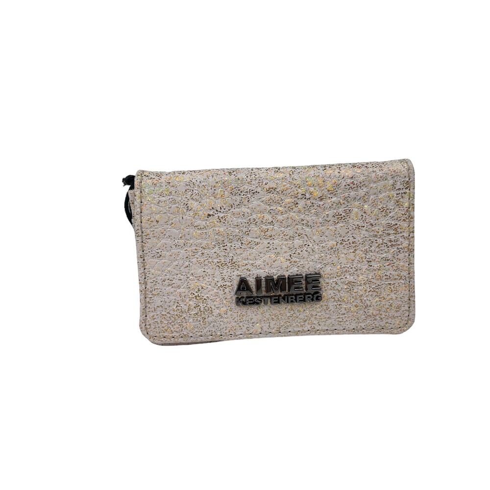 NEW Aimee Kestenberg Sammy CC Bifold Rose Gold Metallic Wallet Card Holder